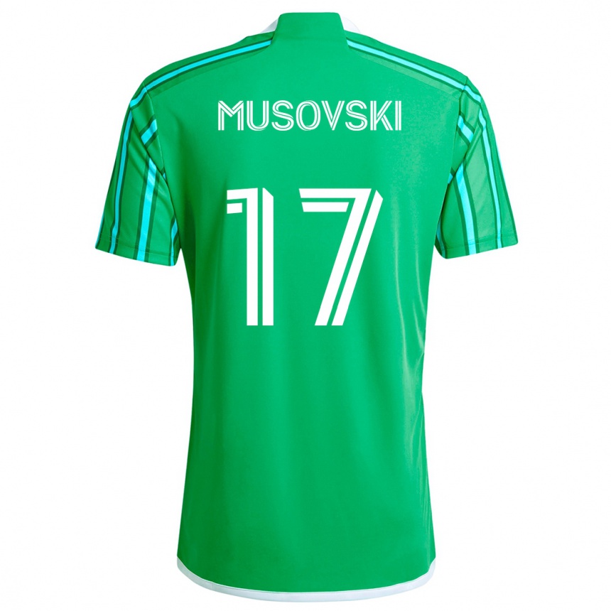 Kinder Fußball Danny Musovski #17 Grün Weiß Heimtrikot Trikot 2024/25 T-Shirt Luxemburg