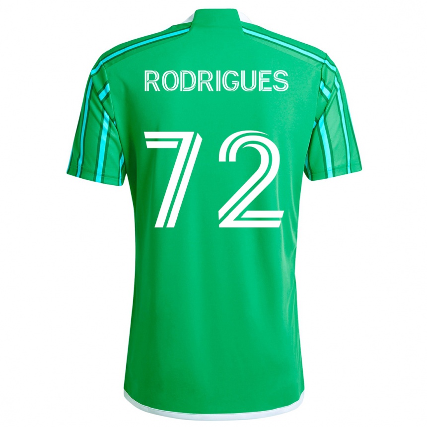 Kinder Fußball Braudílio Rodrigues #72 Grün Weiß Heimtrikot Trikot 2024/25 T-Shirt Luxemburg