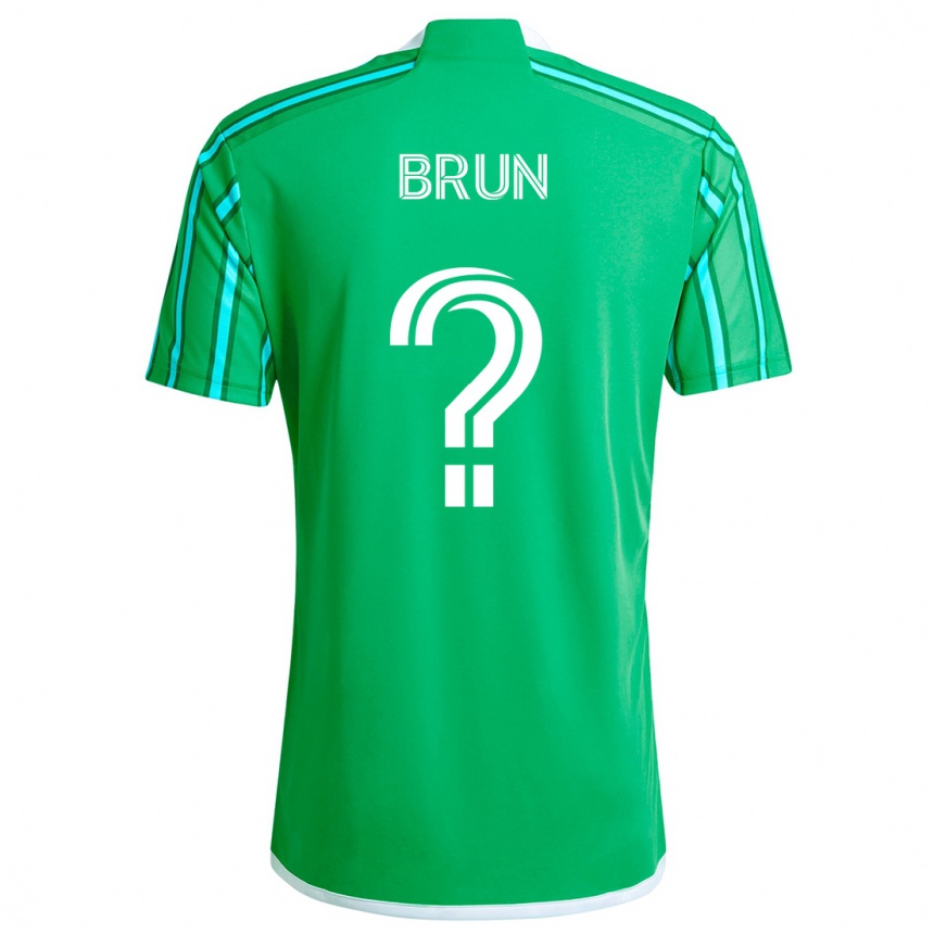 Kinder Fußball Shaun Brun #0 Grün Weiß Heimtrikot Trikot 2024/25 T-Shirt Luxemburg