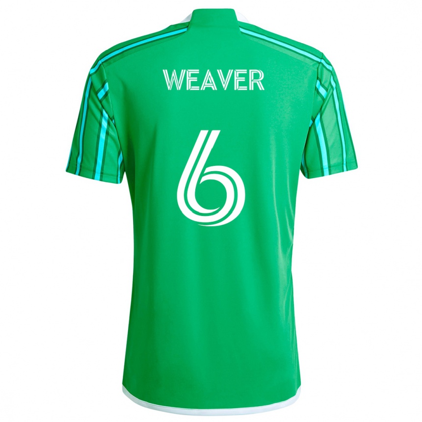 Kinder Fußball Morgan Weaver #6 Grün Weiß Heimtrikot Trikot 2024/25 T-Shirt Luxemburg