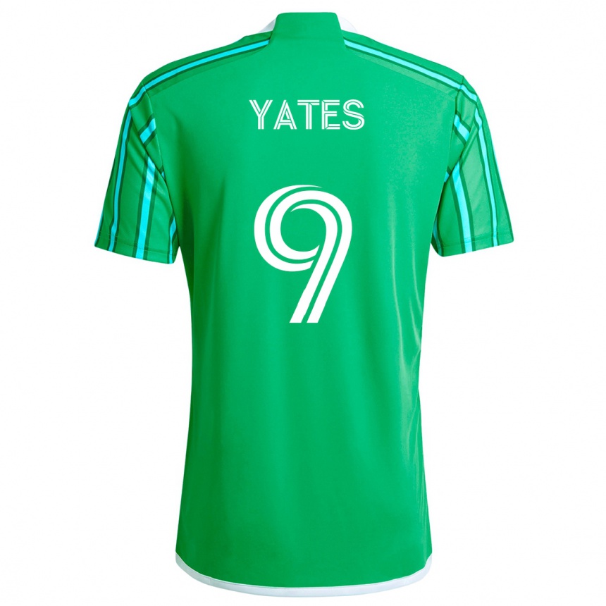 Kinder Fußball Summer Yates #9 Grün Weiß Heimtrikot Trikot 2024/25 T-Shirt Luxemburg