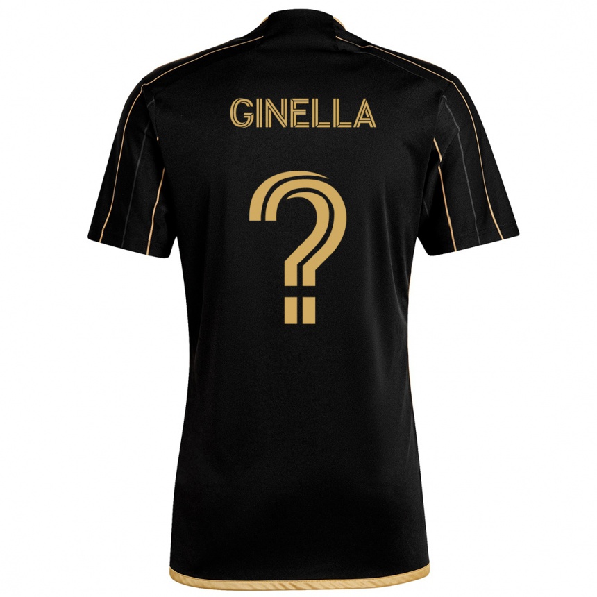 Kinder Fußball Francisco Ginella #0 Schwarzes Gold Heimtrikot Trikot 2024/25 T-Shirt Luxemburg