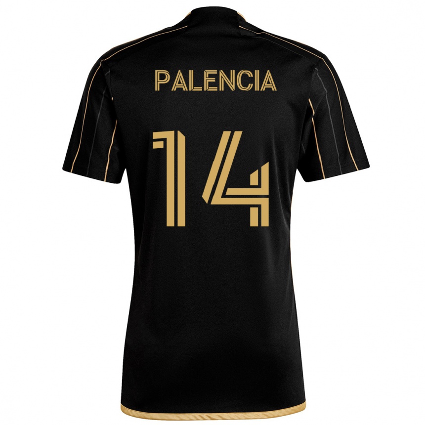 Kinder Fußball Sergi Palencia #14 Schwarzes Gold Heimtrikot Trikot 2024/25 T-Shirt Luxemburg