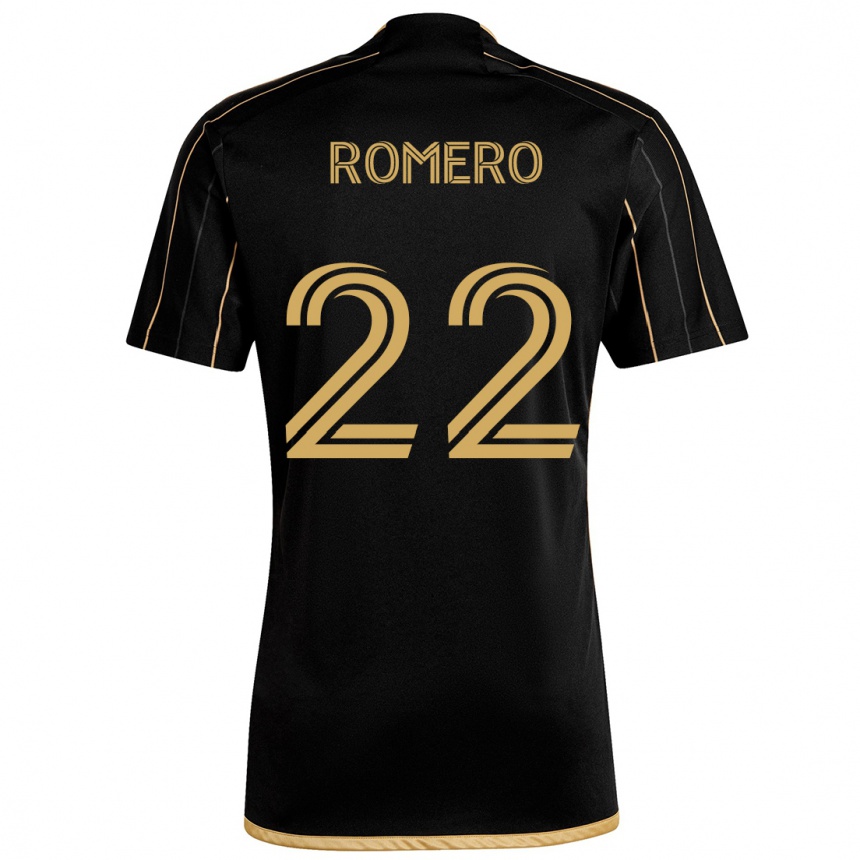 Kinder Fußball Abraham Romero #22 Schwarzes Gold Heimtrikot Trikot 2024/25 T-Shirt Luxemburg