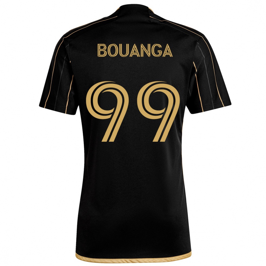 Kinder Fußball Denis Bouanga #99 Schwarzes Gold Heimtrikot Trikot 2024/25 T-Shirt Luxemburg