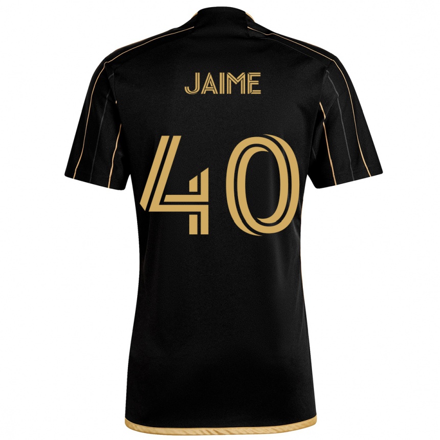 Kinder Fußball Christopher Jaime #40 Schwarzes Gold Heimtrikot Trikot 2024/25 T-Shirt Luxemburg