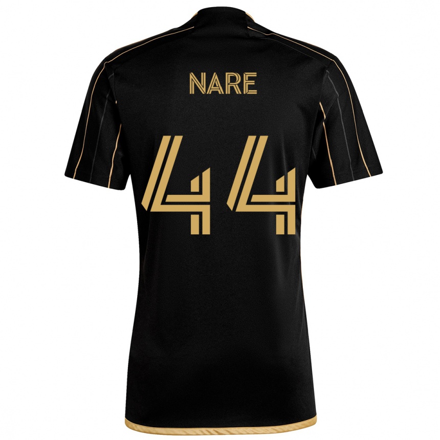 Kinder Fußball Thabo Nare #44 Schwarzes Gold Heimtrikot Trikot 2024/25 T-Shirt Luxemburg