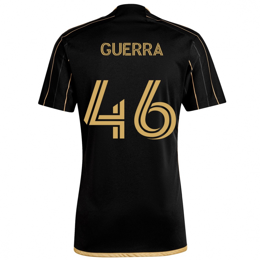 Kinder Fußball Decarlo Guerra #46 Schwarzes Gold Heimtrikot Trikot 2024/25 T-Shirt Luxemburg