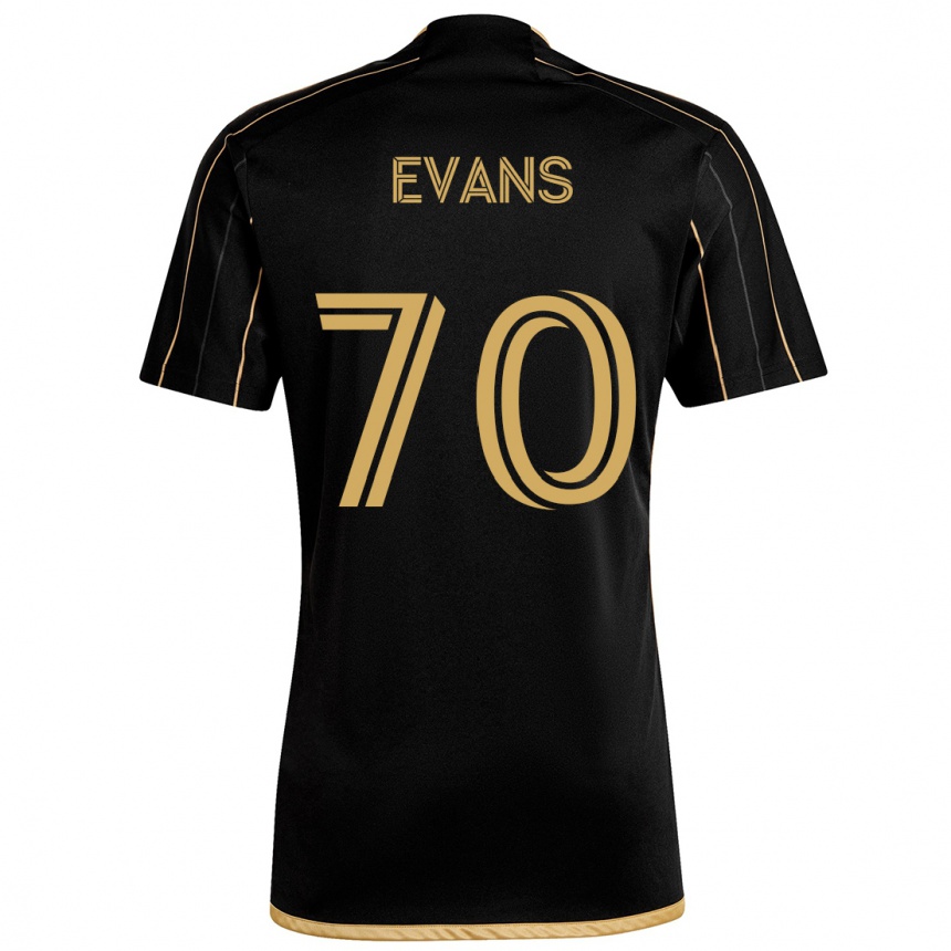 Kinder Fußball Matthew Evans #70 Schwarzes Gold Heimtrikot Trikot 2024/25 T-Shirt Luxemburg