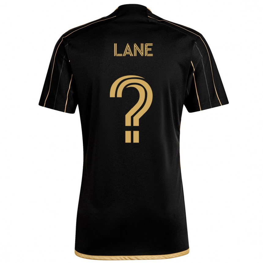 Kinder Fußball James Lane #0 Schwarzes Gold Heimtrikot Trikot 2024/25 T-Shirt Luxemburg