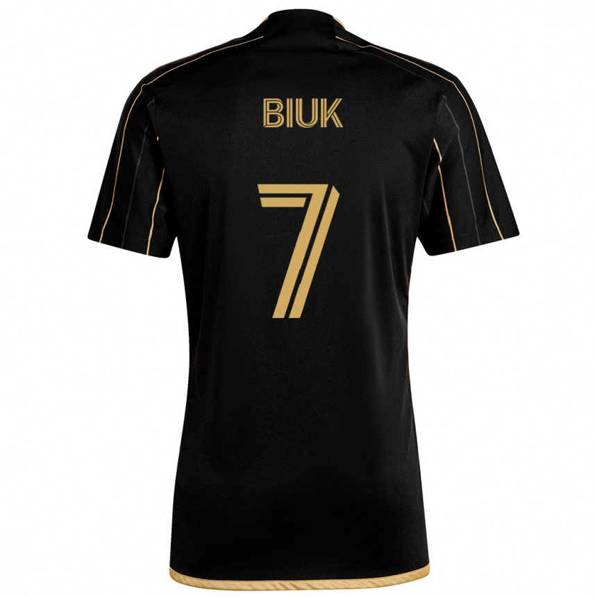 Kinder Fußball Stipe Biuk #7 Schwarzes Gold Heimtrikot Trikot 2024/25 T-Shirt Luxemburg