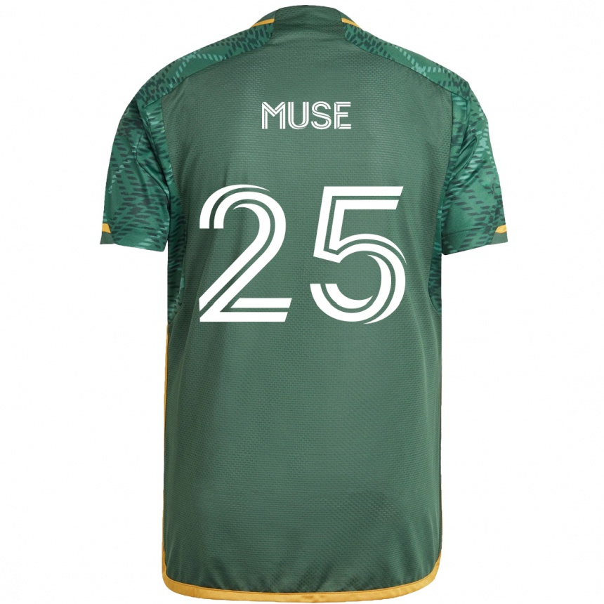 Kinder Fußball Trey Muse #25 Grün Orange Heimtrikot Trikot 2024/25 T-Shirt Luxemburg