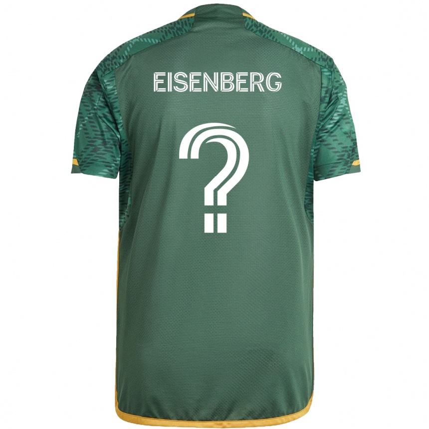 Kinder Fußball Max Eisenberg #0 Grün Orange Heimtrikot Trikot 2024/25 T-Shirt Luxemburg