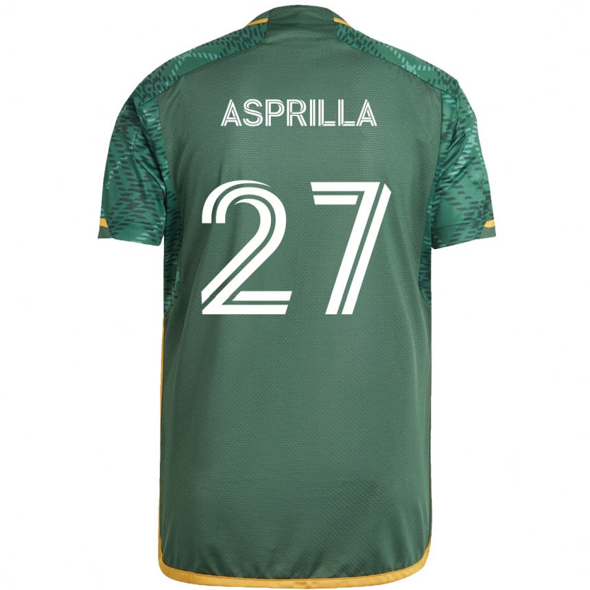 Kinder Fußball Dairon Asprilla #27 Grün Orange Heimtrikot Trikot 2024/25 T-Shirt Luxemburg