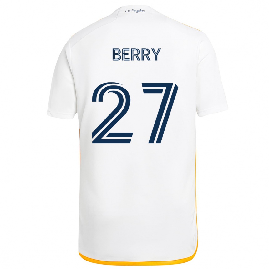 Kinder Fußball Miguel Berry #27 Weiß Gelb Heimtrikot Trikot 2024/25 T-Shirt Luxemburg