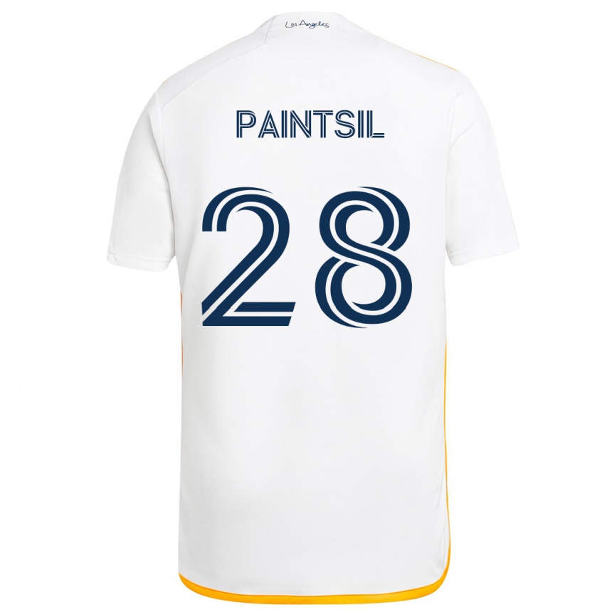 Kinder Fußball Joseph Paintsil #28 Weiß Gelb Heimtrikot Trikot 2024/25 T-Shirt Luxemburg