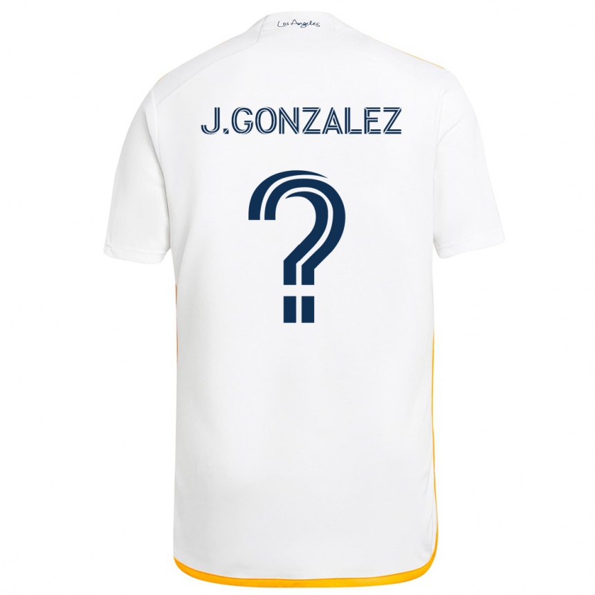 Kinder Fußball Jesse Gonzalez #0 Weiß Gelb Heimtrikot Trikot 2024/25 T-Shirt Luxemburg