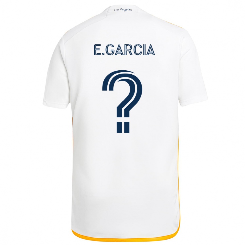 Kinder Fußball Emiliano Garcia #0 Weiß Gelb Heimtrikot Trikot 2024/25 T-Shirt Luxemburg