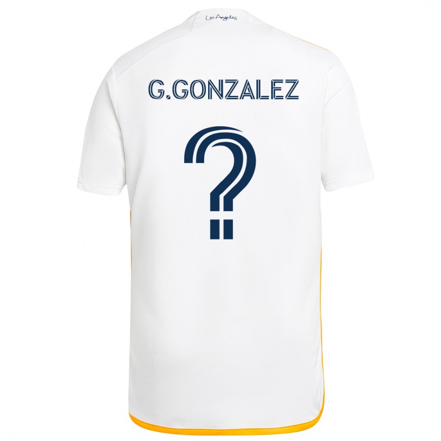 Kinder Fußball Gustavo Gonzalez #0 Weiß Gelb Heimtrikot Trikot 2024/25 T-Shirt Luxemburg