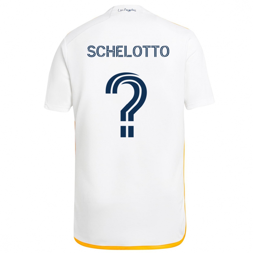 Kinder Fußball Nicolas Barros Schelotto #0 Weiß Gelb Heimtrikot Trikot 2024/25 T-Shirt Luxemburg