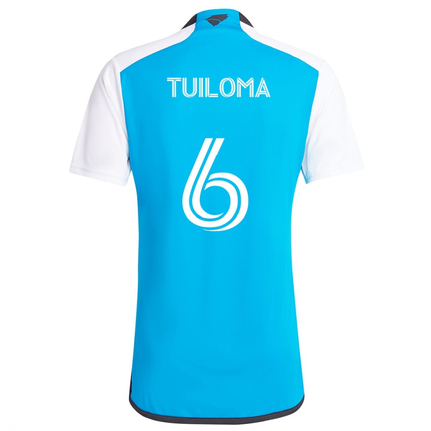 Kinder Fußball Bill Tuiloma #6 Blau Weiss Heimtrikot Trikot 2024/25 T-Shirt Luxemburg