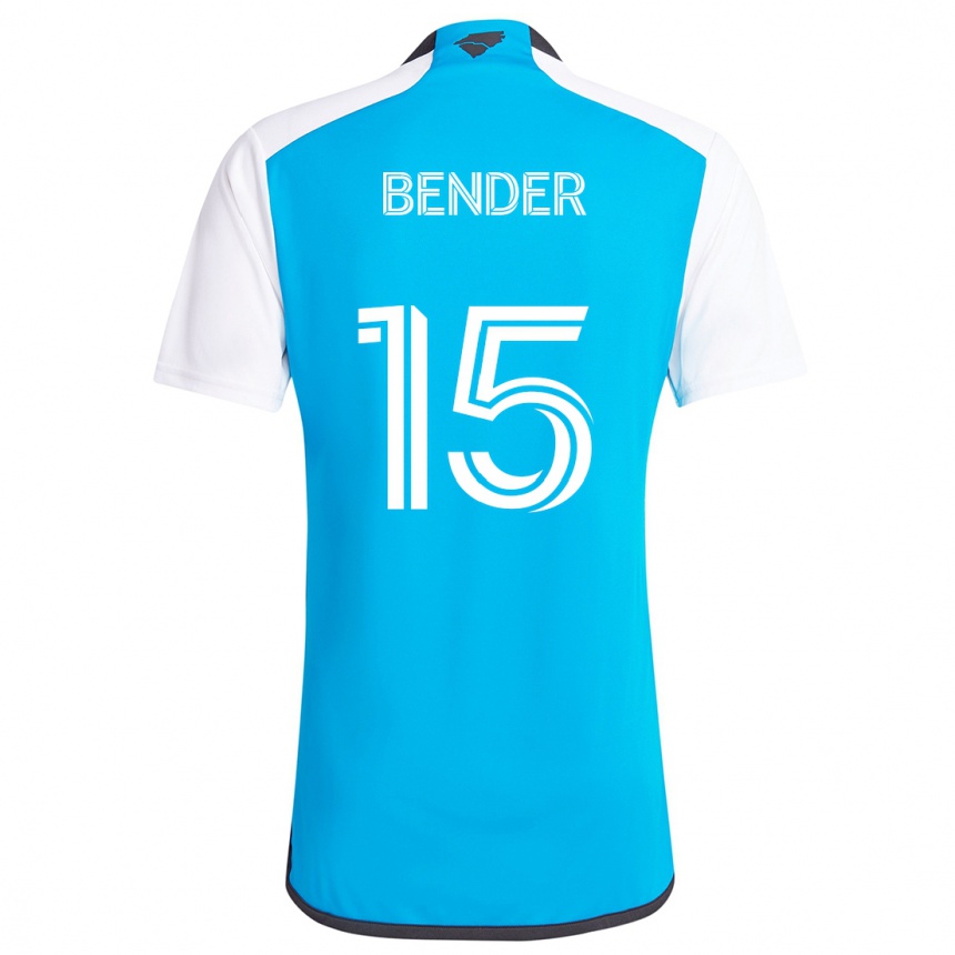 Kinder Fußball Ben Bender #15 Blau Weiss Heimtrikot Trikot 2024/25 T-Shirt Luxemburg