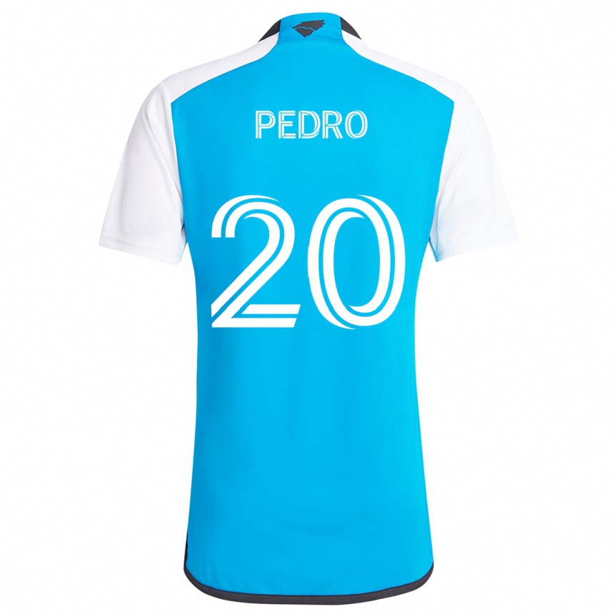 Kinder Fußball João Pedro #20 Blau Weiss Heimtrikot Trikot 2024/25 T-Shirt Luxemburg