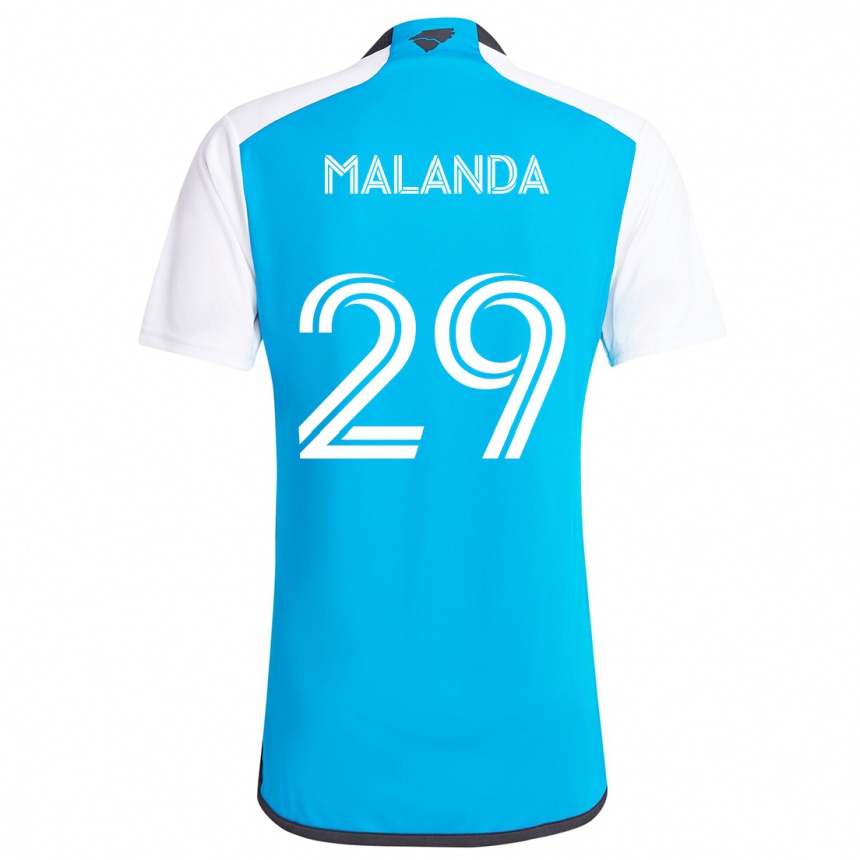 Kinder Fußball Adilson Malanda #29 Blau Weiss Heimtrikot Trikot 2024/25 T-Shirt Luxemburg