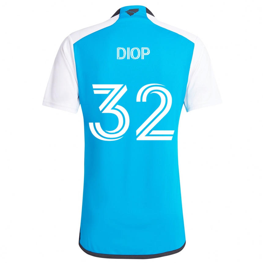 Kinder Fußball Hamady Diop #32 Blau Weiss Heimtrikot Trikot 2024/25 T-Shirt Luxemburg