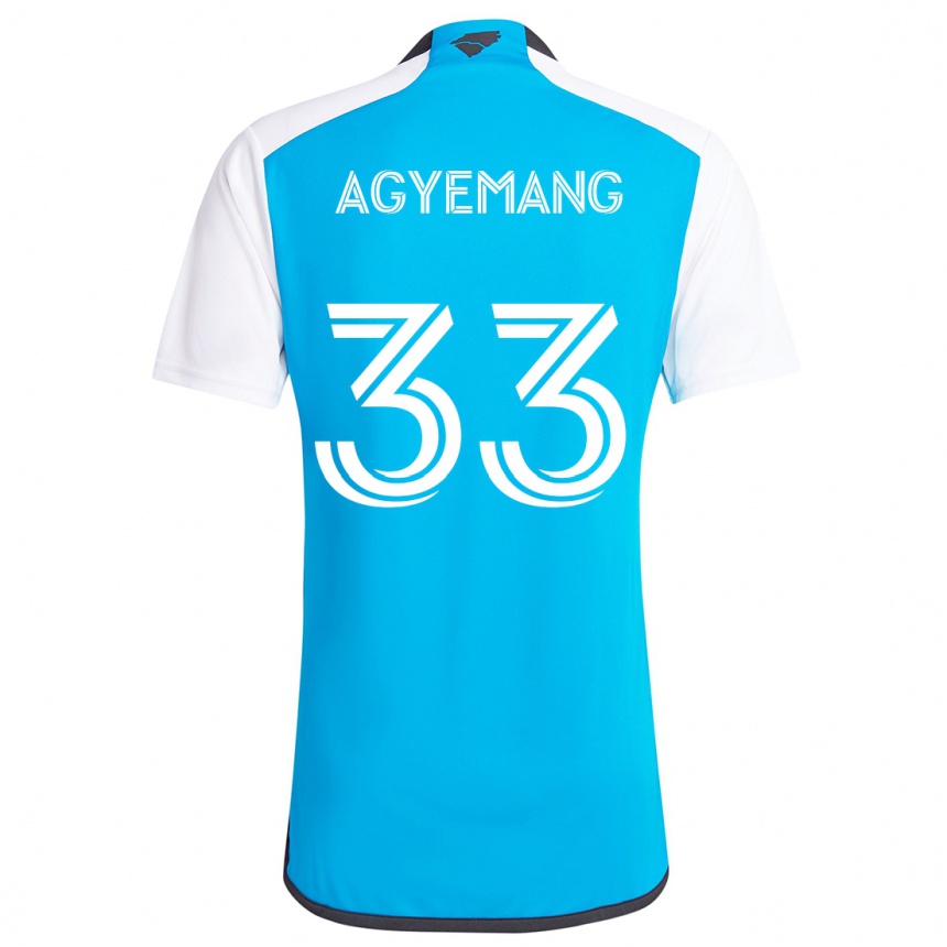 Kinder Fußball Patrick Agyemang #33 Blau Weiss Heimtrikot Trikot 2024/25 T-Shirt Luxemburg