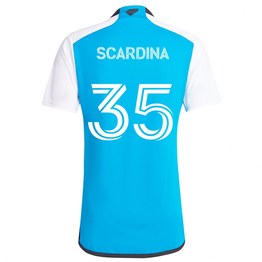 Kinder Fußball Nick Scardina #35 Blau Weiss Heimtrikot Trikot 2024/25 T-Shirt Luxemburg