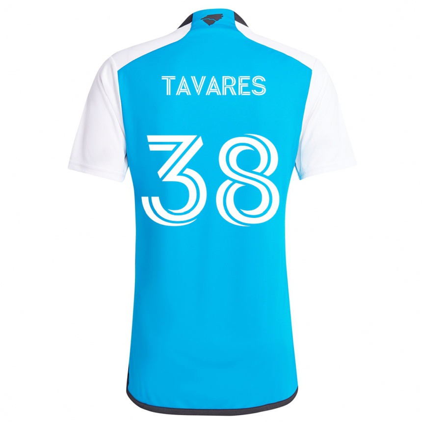 Kinder Fußball Iuri Tavares #38 Blau Weiss Heimtrikot Trikot 2024/25 T-Shirt Luxemburg