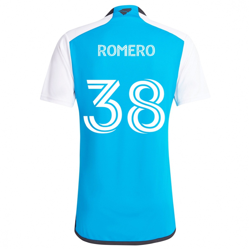 Kinder Fußball Brian Romero #38 Blau Weiss Heimtrikot Trikot 2024/25 T-Shirt Luxemburg