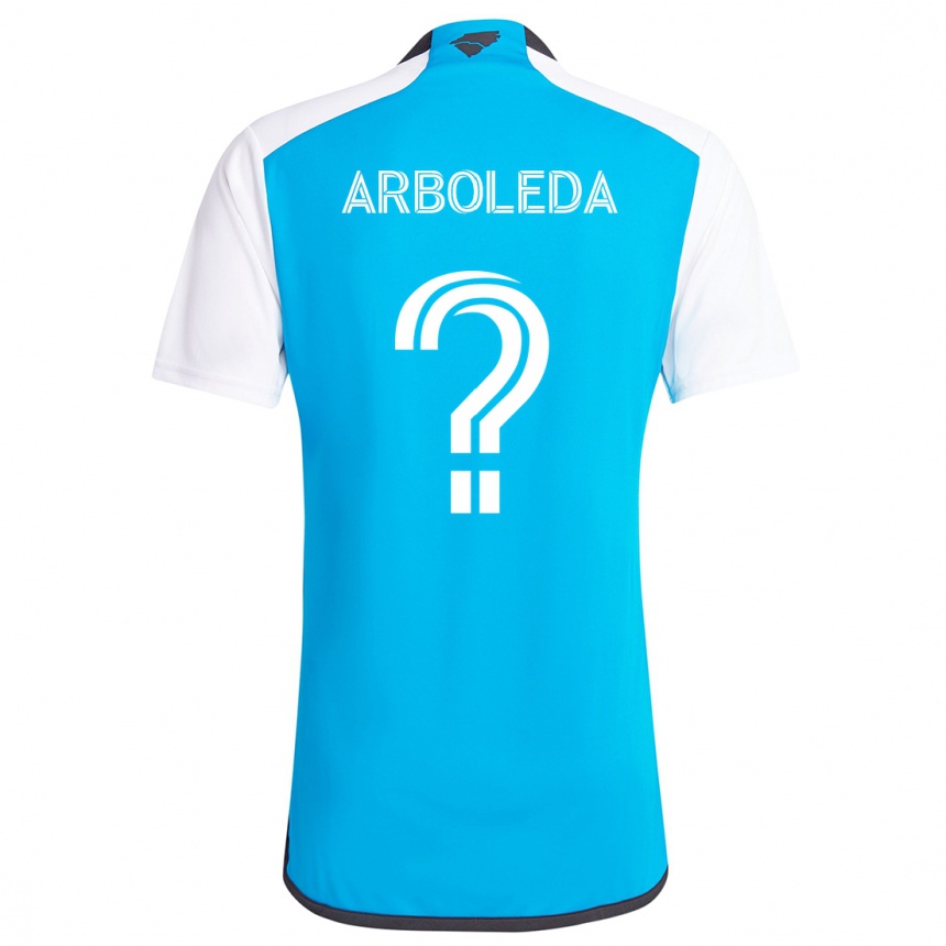 Kinder Fußball Jeyden Arboleda #0 Blau Weiss Heimtrikot Trikot 2024/25 T-Shirt Luxemburg