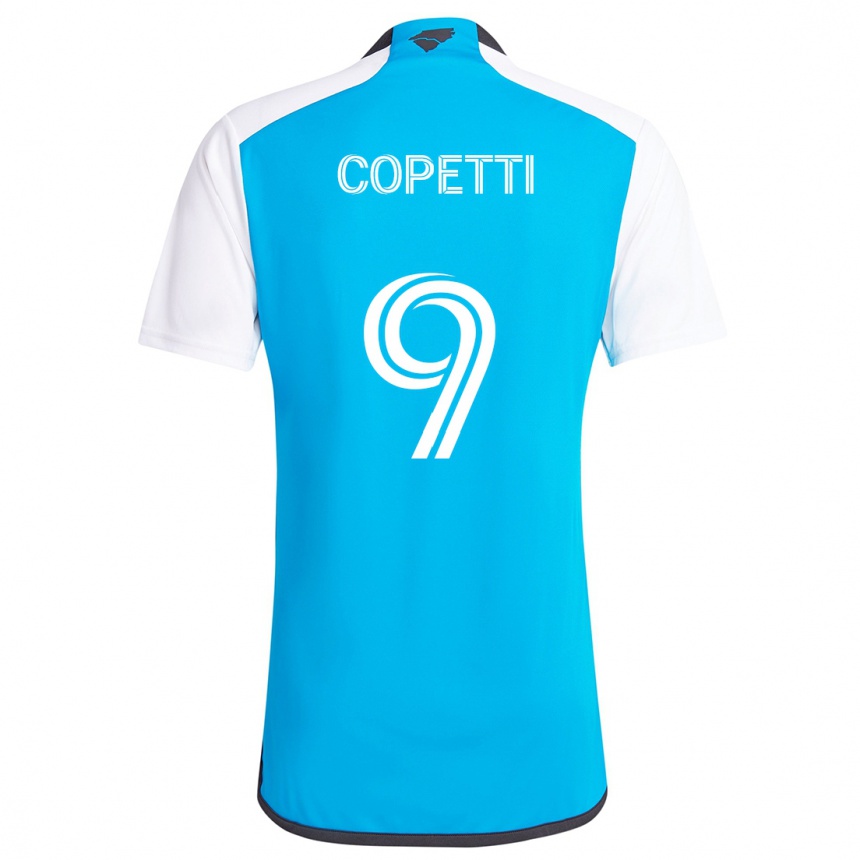 Kinder Fußball Enzo Copetti #9 Blau Weiss Heimtrikot Trikot 2024/25 T-Shirt Luxemburg