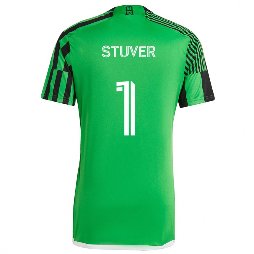 Kinder Fußball Brad Stuver #1 Grün Schwarz Heimtrikot Trikot 2024/25 T-Shirt Luxemburg