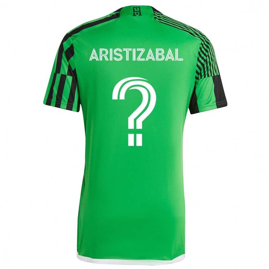 Kinder Fußball Nicolas Aristizabal #0 Grün Schwarz Heimtrikot Trikot 2024/25 T-Shirt Luxemburg