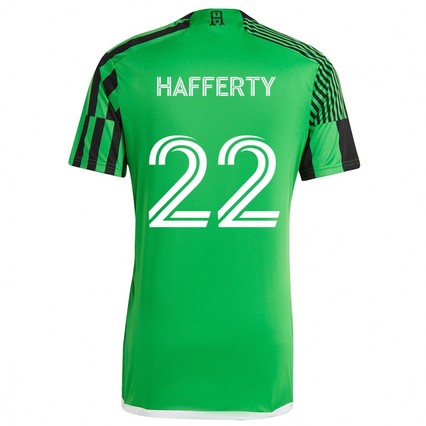 Kinder Fußball Joe Hafferty #22 Grün Schwarz Heimtrikot Trikot 2024/25 T-Shirt Luxemburg