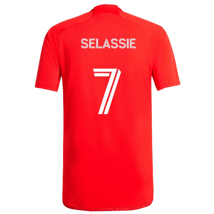 Kinder Fußball Maren Haile-Selassie #7 Rot-Weiss Heimtrikot Trikot 2024/25 T-Shirt Luxemburg