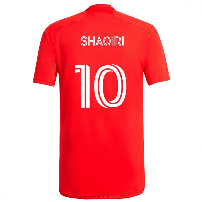 Kinder Fußball Xherdan Shaqiri #10 Rot-Weiss Heimtrikot Trikot 2024/25 T-Shirt Luxemburg