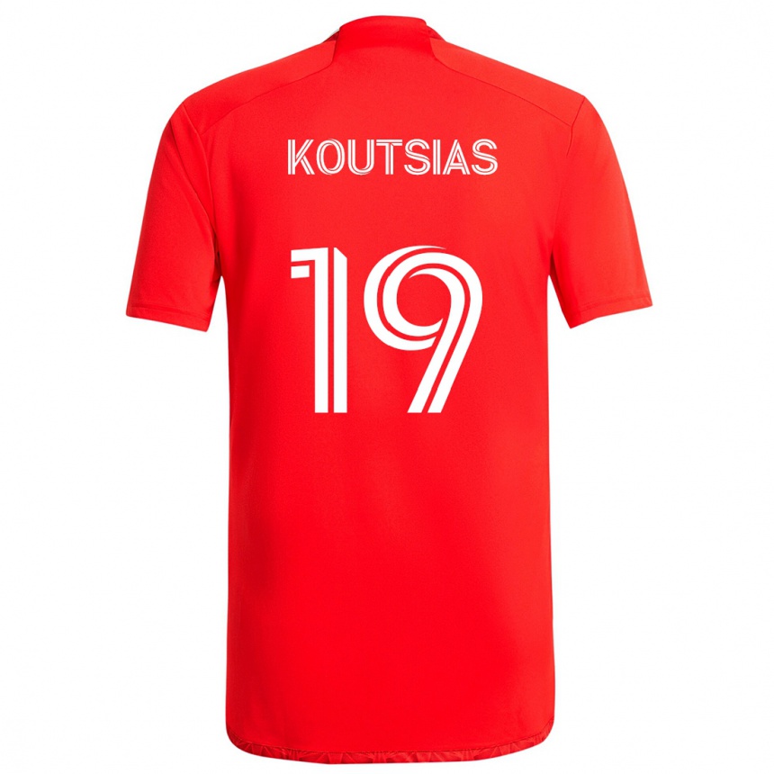 Kinder Fußball Georgios Koutsias #19 Rot-Weiss Heimtrikot Trikot 2024/25 T-Shirt Luxemburg