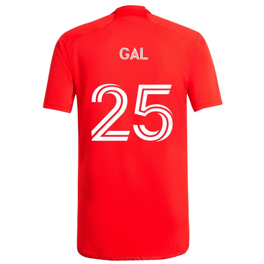 Kinder Fußball Jeff Gal #25 Rot-Weiss Heimtrikot Trikot 2024/25 T-Shirt Luxemburg