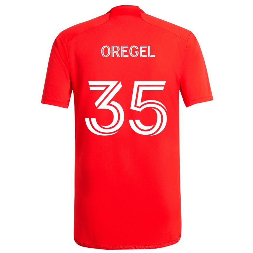 Kinder Fußball Sergio Oregel #35 Rot-Weiss Heimtrikot Trikot 2024/25 T-Shirt Luxemburg