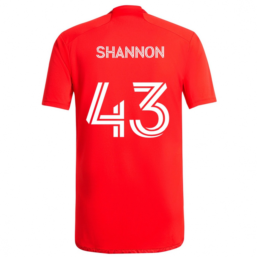 Kinder Fußball Jaylen Shannon #43 Rot-Weiss Heimtrikot Trikot 2024/25 T-Shirt Luxemburg