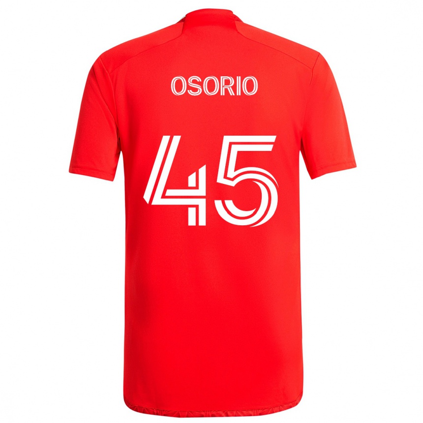 Kinder Fußball Harold Osorio #45 Rot-Weiss Heimtrikot Trikot 2024/25 T-Shirt Luxemburg