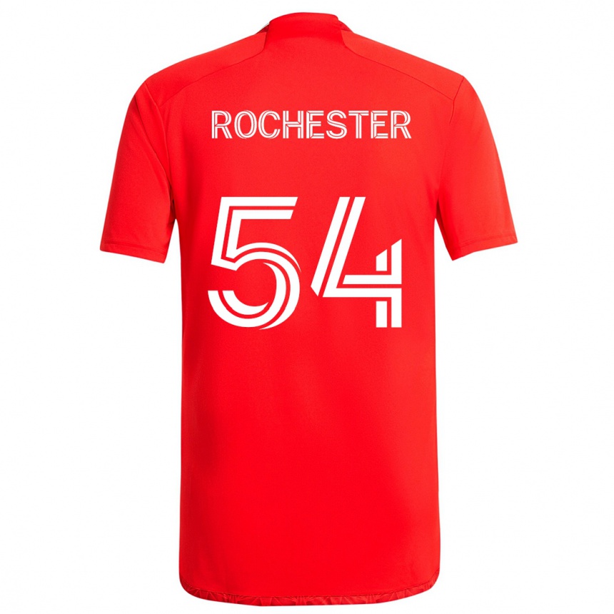 Kinder Fußball Lamonth Rochester #54 Rot-Weiss Heimtrikot Trikot 2024/25 T-Shirt Luxemburg