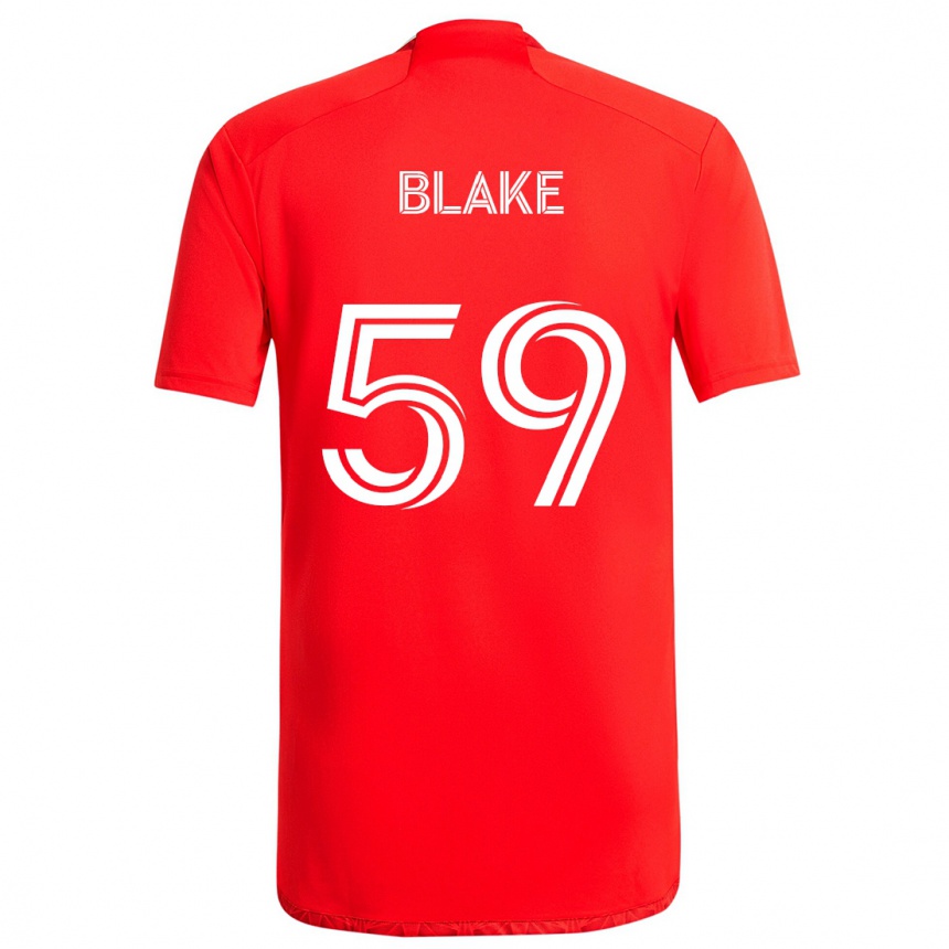 Kinder Fußball Romain Blake #59 Rot-Weiss Heimtrikot Trikot 2024/25 T-Shirt Luxemburg