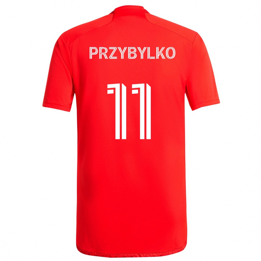 Kinder Fußball Kacper Przybylko #11 Rot-Weiss Heimtrikot Trikot 2024/25 T-Shirt Luxemburg