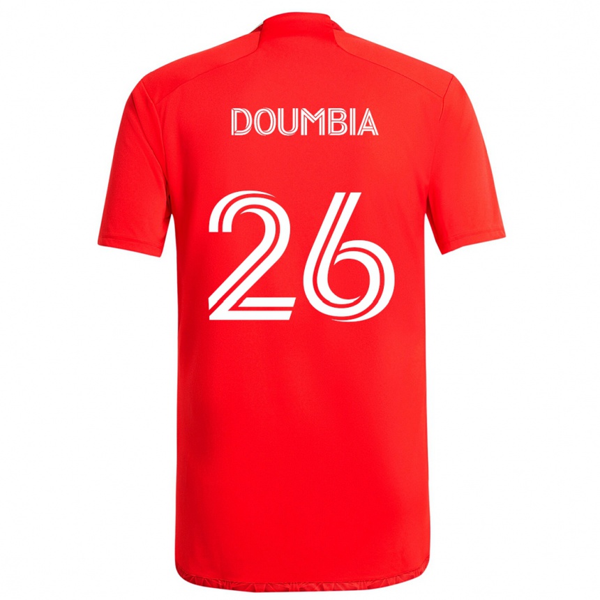 Kinder Fußball Ousmane Doumbia #26 Rot-Weiss Heimtrikot Trikot 2024/25 T-Shirt Luxemburg