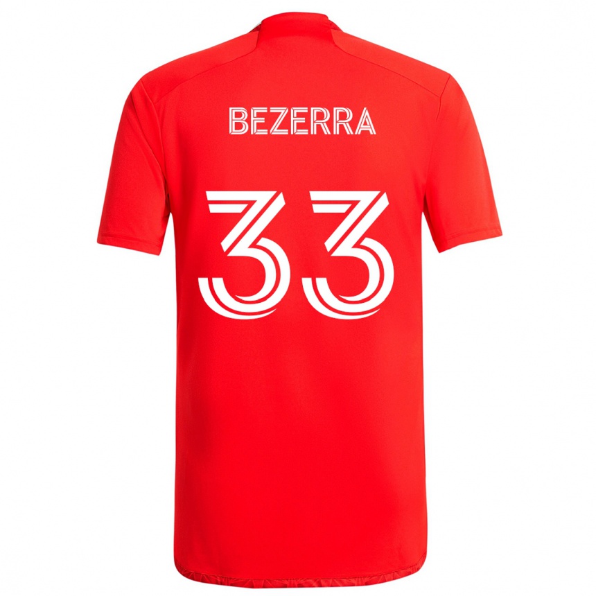 Kinder Fußball Victor Bezerra #33 Rot-Weiss Heimtrikot Trikot 2024/25 T-Shirt Luxemburg